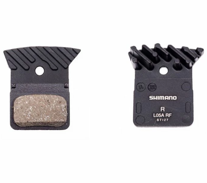 Shimano Disc Brake Pad L05A Resin With Cooling Fins 1 Shimano Disc Brake Pad L05A Resin With Cooling Fins